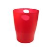 9002493037120-Exacompta Ecobin - Corbeille à papier 15L - rouge carmin-Avant-0