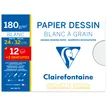 3329680961775-Clairefontaine - Pochette papier à dessin  - 15 feuilles (dont 3 gratuites) - 24 x 32 cm - 180 gr - bl--0