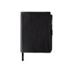 3108724522451-Oberthur - Carnet de notes en cuir - à élastiques A6 - noir-Avant-2