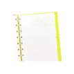 5015142269395-Filofax Saffiano - Carnet de notes à spirale A5 - gris/jaune fluo-Gros plan-3