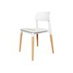 0404051443470-Lot de 4 chaises SCANDINAVE - pieds bois - blanc-Angle droit-0