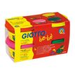 8000825464928-GIOTTO be-bè - pâte à modeler - 4pots Jaune, Rose, Rouge, Vert - 100gr-Angle gauche-2