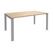 0404000120971-Bureau simple IRIS - L180 cm - Plan de départ - Pieds aluminium - plateau imitation Chêne clair--0