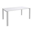 0404000120872-Bureau simple IRIS - L160 cm - Plan de départ - Pieds aluminium - plateau Blanc perle--0