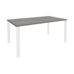 0404000120926-Bureau simple IRIS - L160 cm - Plan de départ - Pieds blanc - plateau imitation Chêne gris--0