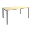 0404000121077-Bureau simple IRIS - L180 cm - Plan de départ - Pieds aluminium - plateau imitation Erable--0