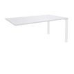 0404000121466-Bureau simple IRIS - L180 cm - Plan suivant - Pieds blanc - plateau Blanc perle--0