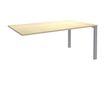 0404000121312-Bureau simple IRIS - L140 cm - Plan suivant - Pieds aluminium - plateau imitation Erable--0