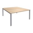 0404000121930-Bureau Bench IRIS - L180 cm - Plan de départ - Pieds aluminium - plateau imitation Chêne clair--0