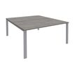 0404000121657-Bureau Bench IRIS - L120 cm - Plan de départ - Pieds aluminium - plateau imitation Chêne gris--0