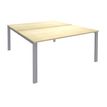 0404000121794-Bureau Bench IRIS - L140 cm - Plan de départ - Pieds aluminium - plateau imitation Erable--0