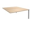 0404000122418-Bureau Bench IRIS - L180 cm - Plan suivant - Pieds aluminium - plateau imitation Chêne clair--0