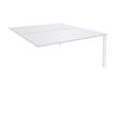 0404000122180-Bureau Bench IRIS - L140 cm - Plan suivant - Pieds blanc - plateau Blanc perle--0