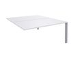 0404000122432-Bureau Bench IRIS - L180 cm - Plan suivant - Pieds aluminium - plateau Blanc perle--0