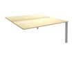 0404000122272-Bureau Bench IRIS - L140 cm - Plan suivant - Pieds aluminium - plateau imitation Erable--0