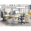 2012348122960-Bureau droit IDRA - L140 cm - Pieds blanc - plateau Blanc perle--5