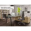 3253310163379-Bureau STEELY Manager - L180 x P100 x H72,5 cm - console retour à droite (2 tiroirs) L200 x P60 x H72,5 cm - pieds blanc - plateau imit--1