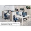 0404000121947-Bureau Bench IRIS - L180 cm - Plan de départ - Pieds blanc - plateau Blanc perle--1