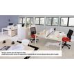 0404000121763-Bureau Bench IRIS - L140 cm - Plan de départ - Pieds blanc - plateau imitation Chêne gris--4