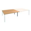 0404000121831-Bureau Bench IRIS - L160 cm - Plan de départ - Pieds aluminium - plateau Blanc perle--4