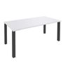 3253310163683-Bureau droit EXPRIM - L120 cm - Plateau Blanc perle - Pieds carbone--0