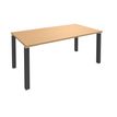 3253310163744-Bureau droit EXPRIM - L140 cm - Plateau imitation Hêtre - Pieds carbone--0