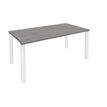 3253310163898-Bureau droit EXPRIM - L160 cm - Plateau imitation Chêne gris - Pieds blanc--0