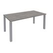 3253310163706-Bureau droit EXPRIM - L120 cm - Plateau imitation Chêne gris - Pieds blanc--0