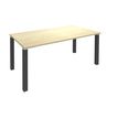 3253310146044-Bureau droit EXPRIM - L160 cm - Plateau imitation Erable - Pieds carbone--0