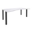 3253310165304-Bureau vague symétrique EXPRIM - L180 cm - Plateau Blanc perle - Pieds carbone--0