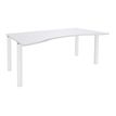 3253310165281-Bureau vague symétrique EXPRIM - L180 cm - Plateau Blanc perle - Pieds blanc--0