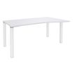 3253310164680-Bureau Vague EXPRIM - L140 cm - Retour droite - Plateau Blanc perle - Pieds blanc--0