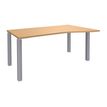 3253310164932-Bureau Vague EXPRIM - L160 cm - Retour droite - Plateau imitation Hêtre - Pieds alu--3