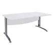 2012348122571-Bureau droit IDRA - L80 cm - Pieds alu - plateau Blanc perle--0