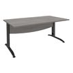 3253310161566-Bureau droit IDRA - L80 cm - Pieds anthracite - plateau imitation Chêne gris--0