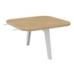 3253310177505-Tablette de liaison ou d'extension ILO - L67xP67 cm - Pieds blanc - structure chêne clair--0