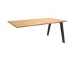 3253310162303-Bureau simple STEELY - L140 cm - Bureau suivant - Pieds carbone - plateau imitation Hêtre--0