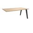 3253310162464-Bureau simple STEELY - L160 cm - Bureau suivant - Pieds carbone - plateau imitation Chêne clair--0