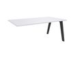 3253310162440-Bureau simple STEELY - L160 cm - Bureau suivant - Pieds carbone - plateau Blanc perle--0