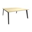 3253310162860-Bureau double STEELY - L180 cm - Double face Depart - Pieds carbone - plateau imitation Erable--0