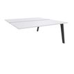 3253310162969-Bureau double STEELY - L120 cm - Double face Suivant - Pieds carbone - plateau Blanc perle--0