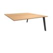 3253310162921-Bureau double STEELY - L120 cm - Double face Suivant - Pieds carbone - plateau imitation Hêtre--0