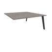 3253310163003-Bureau double STEELY - L120 cm - Double face Suivant - Pieds carbone - plateau imitation Chêne gris--0