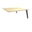 3253310162945-Bureau double STEELY - L120 cm - Double face Suivant - Pieds carbone - plateau imitation Erable--0