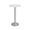 3700339881321-Mange debout - ronde - H110 x diam 60 cm - pied en fonte coloris alu - plateau blanc--0