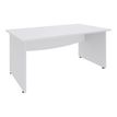 3253310174863-Bureau droit DUAL - L120 - Pieds blanc - plateau blanc--0