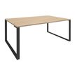 3253310171862-Bureau URBAN Manager - L180 x P100 x H72,5 cm - pieds carbone - plateau imitation chêne clair--0