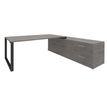 3253310171886-Bureau URBAN Manager - L180 x P100 x H72,5 cm - console retour à droite (tiroirs) L200 x P60 x H72,5 cm - pieds carbone - plateau imit--0