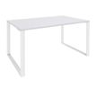 0404000122678-Bureau droit LOFTER - L120 cm - Plateau Blanc - pied Blanc--0