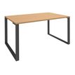 0404000122685-Bureau droit LOFTER - L120 cm - Plateau imitation Hêtre - pied Carbone--0